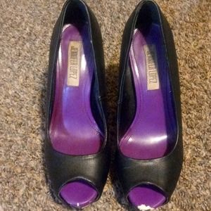 Purple blue high heels Jennifer lopez